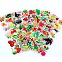 10Sheets Vegetable Sticker Cute DIY Stickers Cartoon Children Food Stickers Toys PVC Scrapbook Gifts For Kids