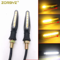 ZORBYZ สากลรถจักรยานยนต์12โวลต์15LED DRL น้ำไหลเลี้ยวไฟแสดงสถานะโคมไฟ