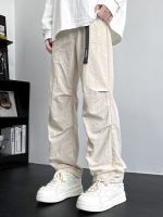 Casual trousers mens spring and autumn new trendy brand wide-leg straight-leg overalls mens assault American sports pants