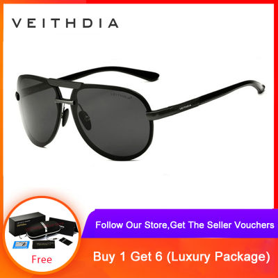 VEITHDIA แว่นกันแดด Polarized UV400 ผลิตจากวัสดุแมกนีเซียมอลูมิเนียม แว่นตากันแดด แว่นโพลาไรซ์ สำหรับผู้ชาย – 6500
