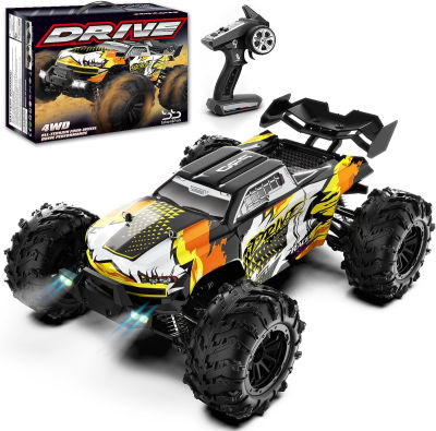 ScharkSpark Brushless RC Cars for Adults Fast 43 MPH, 4WD High Speed All Terrain RC Truck, Remote Control Car for Adults with 50 Min Runtime, 1:16 Offroad Monster Truck with Metal Parts &amp; 2 Batteries