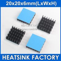 [HOY] 20x20x6mm Black Aluminum Heat Sink Cooler Radiator Heatsink With Thermal Conductive Heat Transfer Double Sided Tape