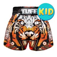 กางเกงมวย กางเกงมวยไทย  กางเกงกีฬาทัฟฟ์ มวยไทย กางเกงมวยไทยTUFF Kids Shorts Orange Traditional Style Cruel Tiger