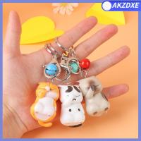 AKZDXE 1/3PCS ผู้หญิง น่ารัก ทนทาน การออกแบบแมว พวงกุญแจ Kawaii พวงกุญแจแมว พวงกุญแจ