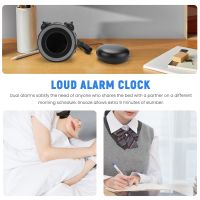 Loud Dual Alarm Clock with Bed Shaker, Vibrating Alarm Clock for Heavy Sleepers or Hearing Impaired, USB Charging Port