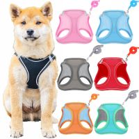 【FCL】❖✒ Dog harness and Leash Set Breathable Reflective for kitten Adjustable No Pull supplies