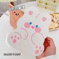 Folding Mirror Cartoon Bear Cute Girl Portable Makeup Mirror Dormitory Beauty Mirror Desktop Mirror Desktop Princess Mirrors