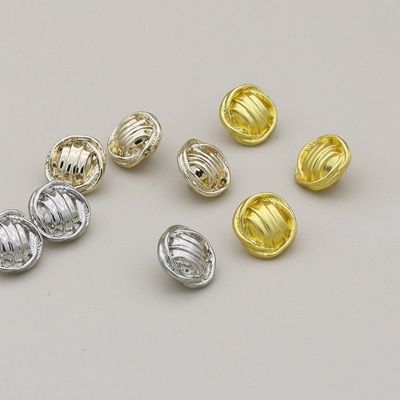 11mm 6pcs Gold Silver Shirt Metal Shank Buttons Vintage Small Button for Sewing DIY Coat Clothing Crafts Decor Scrapbooking