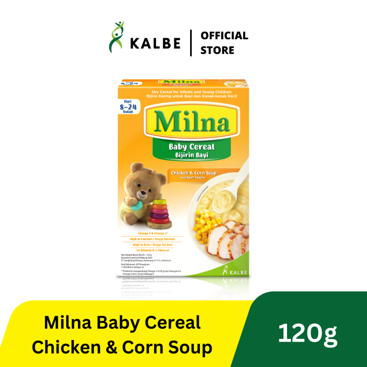 Milna Baby Cereal Chicken & Corn Soup (120g) For 8+ Babies Lazada