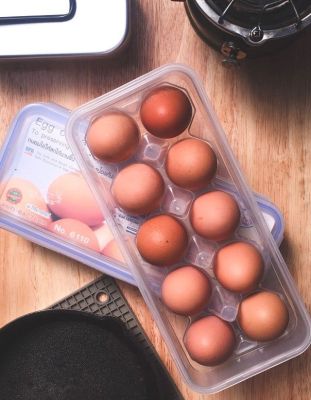 แผงไข่ กล่องเก็บไข่ 10 ฟอง กล่องแช่ไข่ในตู้เย็น ป้องกันการแตกและยับยั้งแบคทีเรีย แบรนด์ Micron Ware รุ่น 6110