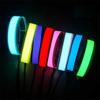 EL Car LED Strip Light for DIY AD LOGO Flexible Neon Lights Glow Rope Party Decoration Tape Lamp USB 12V light Panel