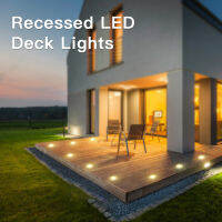 IP67 Waterproof DC12V Recessed LEDs Deck Lights Outdoor In-ground Lamp Landscape Light for Yard Garden Pathway Stairs Patio