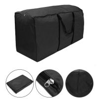 Outdoor Cushion Storage Bag Waterproof Black Garden Furniture Covers Christmas Tree Organizer