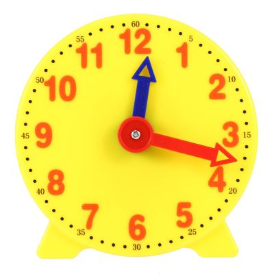 4 Inch Student Learning Clock Time Model Teacher Gear Clock 12/24 Hour School Learning Tools