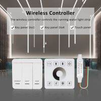 ไฟ LED น้ำไหล WS2811 DC5-24V แผงชุดควบคุมไฟไหลย้อนพิกเซล3Key หน้าจอสัมผัสสวิตช์ไร้สายคอนโทรลเลอร์