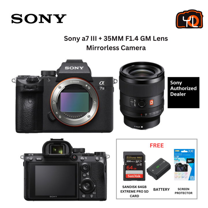 Sony a7 III + 35MM F1.4 GM Lens Mirrorless Camera Lazada