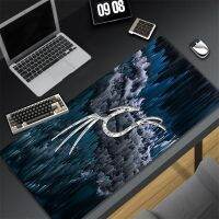 Kali Linux Gaming Mouse Pad สีชมพู Sakura Mouse Pad สีดำและสีขาว XXL แผ่นรองเม้าส์ Torii Art สำหรับแล็ปท็อปเกมเมอร์รักบี้