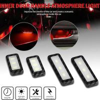 4pcs Armrest Interior Door Handle Lighting Car Styling LED Car Interior Universal Bowl Atmosphere Light Lamp Decorative Lights