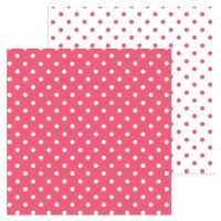 กระดาษ Doodlebug Petite Swiss Dot Cardstock 12"X12 : CHERRY