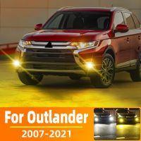 หมอกโคมไฟหลอดไฟ Led 2ชิ้นสำหรับ Mitsubishi Outlander 2007-2017 2018 2019 2021 2020สีขาวคู่ไฟขับด้านหน้า Canbus