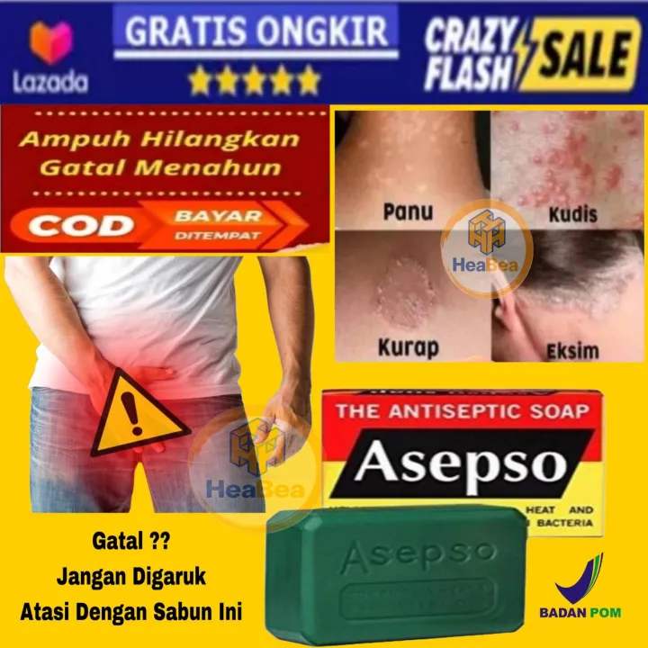 Asepso Sabun Antiseptic 80 G Sabun Asepso Gatal2 Jerawat Panu Sabun Asepso Antiseptik