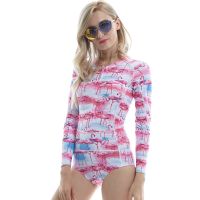 [COD] Swimsuit womens conservative chest push-up one-piece skirt-style belly-covering printed swimsuit hot spring ladies triangle