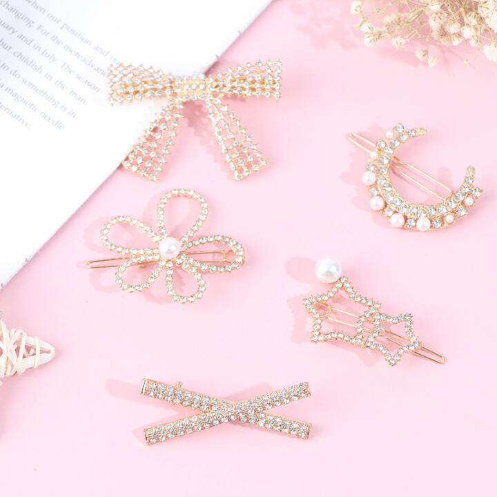 5ชิ้น-เซ็ต-rhinestone-ปิ่นกิ๊บติดผมแฟชั่นสำหรับผู้หญิง-barrettes-สาวที่ติดผมแบบน่ารัก