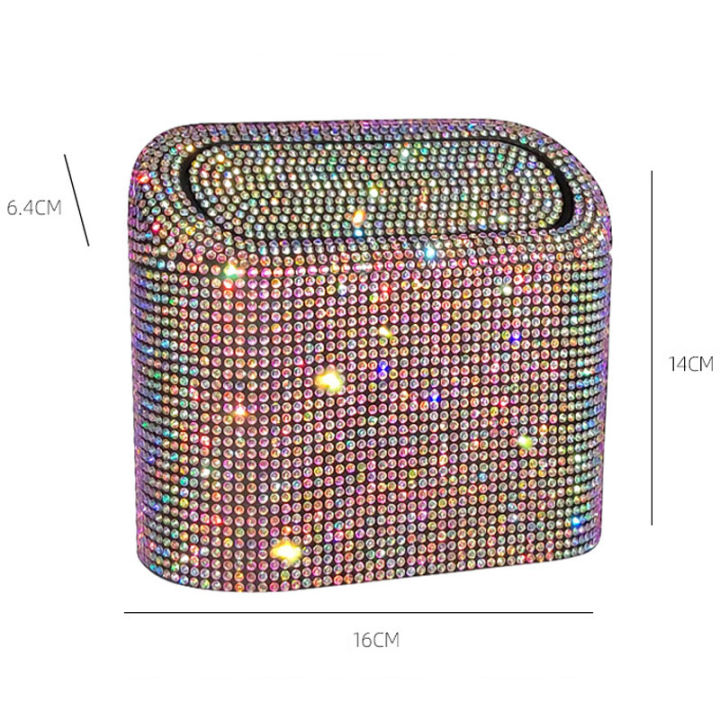 เพชรคริสตัลรถถังขยะสามารถ-b-ling-r-hinestone-กล่องเก็บขยะสามารถมินิยานพาหนะถังขยะถัง