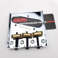 WK-Wilkinson WOT01 Brass Saddles Chrome Vintage Bridge For Tele Electric Guitar