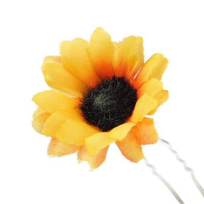 Sunflower Hairpin U Shaped Fork Bridal Simulation Flower R5V1