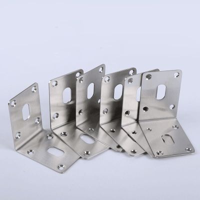 ﹉ Stainless Steel Adjustable Angle Code 90 Degrees Right Angle Fixer Furniture Connector L-shaped Bracket Protector Shelf Bracket