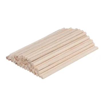 10Pcs DIY Round Wooden Sticks for Crafts Food Ice Lollies and