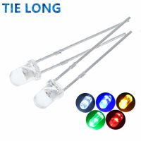 5Colors x20pcs =100pcs F3 Ultra Bright 3MM Round Water Clear Green/Yellow/Blue/White/Red LED Light Lamp Emitting Diode Dides Kit