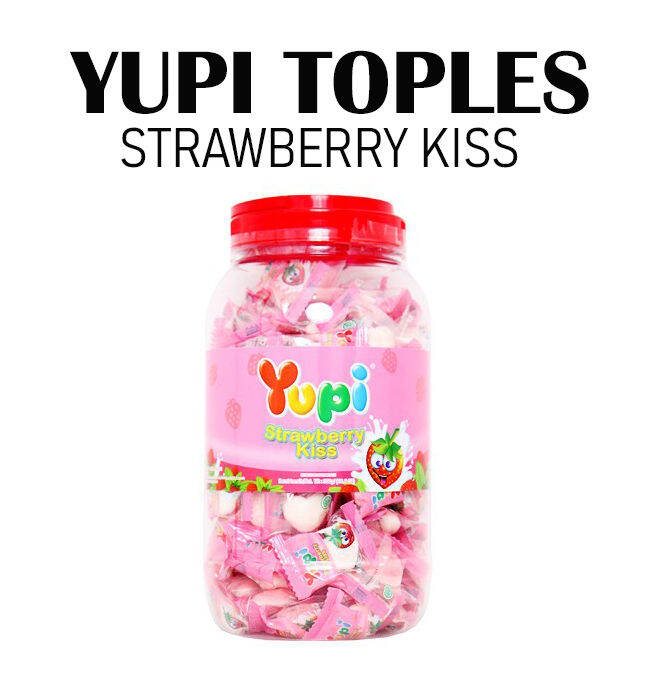 1 Toples Permen Yupi Strawberry Kiss 300gr Lazada Indonesia