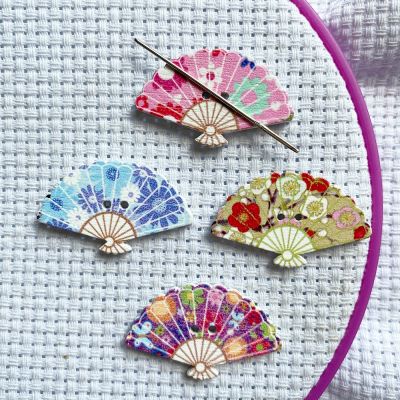 Fan Needle minder to keep track of your needle Cross Stitch Accessories Needlework