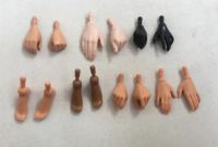 Original Doll Replacement Hands Feets Multi-Joints Babi Yoga Body Hands Male Female Doll Accessories White Black Beige Color