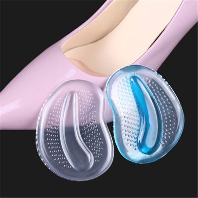 1 Pair Invisible Shoe Pads Silicone Gel Forefoot Patch Insoles Women High Heels Anti-Slip Cushions Pads Pain Relief Foot Care Shoes Accessories