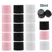 15Pcs 50g Refillable Bottle Travel Face Cream Jar Cosmetic Box Empty Plastic Tight Waist Container Portable White Makeup Jar Pot