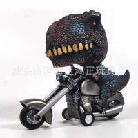 【 รถของเล่น 】 Tyrannosaurus ของเล่นไดโนเสาร์สำหรับเด็กรถจักรยานยนต์สัตว์จำลองการขี่รถจักรยานยนต์เฉื่อย