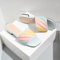 Cfxxy-63 slippers heel embrdered thread thick heel low heel slippers summer versatile low heels