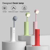 Table Lamp Reading Light Outdoor Emergency Power Bank with Phone Holder Retractable Rechargeable Torch Creative LED Desk Lamp