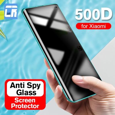 500D Full Cover Privacy Screen Protector for Xiaomi 10 9T 10T Pro Anti Spy Tempered Glass for Redmi Note 11s 10s 9s 8 7 K50 Pro