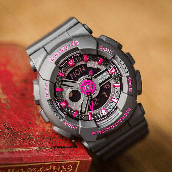 g-shock-baby-g-ga110-ba111-ชายและหญิงคู่กีฬานาฬิกากันน้ำและกันกระแทกเวลาโลกนำหน้าจอแสดงผลคู่-4-ปีรับประกันสากล-ba-111-1a-ga-110tp-1ajf