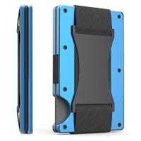 【CW】✻  Card Holder Multi-colored Metal Wrapped Carbon Wallet Rfid Antitheft Blocking Technology Purse