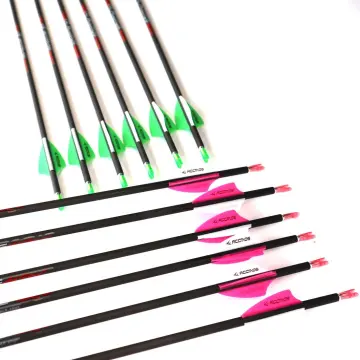 Wooden Archery Arrows  Darts - 6/12pcs 31 8mm Arrows 5'' Feather