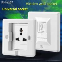 Eu universal plug 16A wall embedded socket panel hidden wall 220V electrical socket type 86 refrigerator invisible wall socket