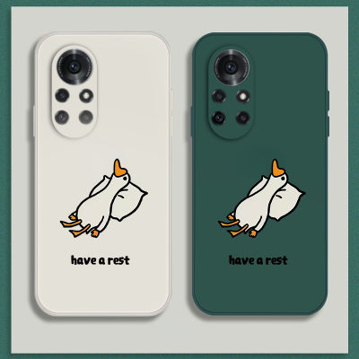 เคส Huawei Nova 8 Pro Case เคสการ์ตูนน่ารักเป็ดเคสซิลิโคนเหลว Flocking ฝาครอบโทรศัพท์ป้องกัน เคสโทรศัพท์