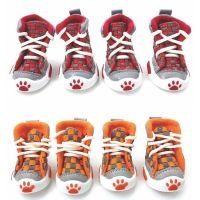 ETXNew Design 4pcs/Set Pet Dog Shoes Small Dog Puppy Boots Football Style Cheap Dog Summer Shoes For Small Pets Four Colors