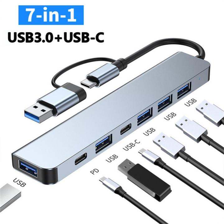 hyra-usb3-0ความเร็วสูงชนิด-c-ฮับ-usb-c-4-7พอร์ต-usb-2-0ฮับ-pd-ฮับบัตร-tf-3-0-usb-อะแดปเตอร์ฮับข้อมูลสำหรับพีซีแล็ปท็อปอุปกรณ์เสริม