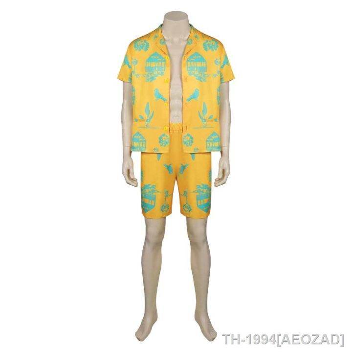 aeozad-ken-fantasia-คอสเพลย์-masculina-camisa-e-กางเกงขาสั้น-moda-praia-roupas-fantasia-terno-disfar-ado-carnaval-halloween-ver-o